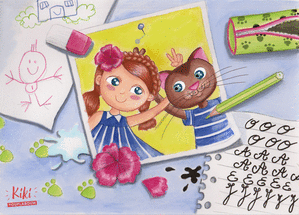 Carte petites attentions Bonjour enfantin des amis